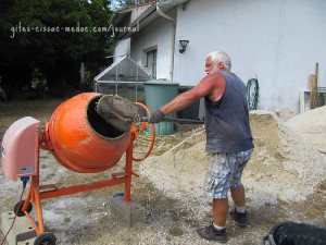 Beton wird angemischt