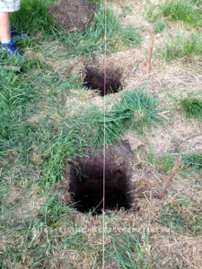 Löcher für das Tor